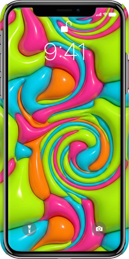 3D пластиковий матовий чехол Y2K Jelly Dream для Apple iPhone X - 6780m-1050 изображение 