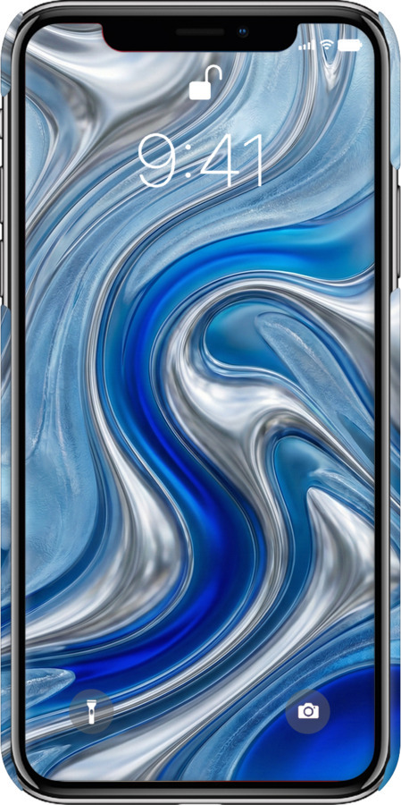 3D пластиковый матовый чехол Liquid Chrome для Apple iPhone X - 6781m-1050 изображение 