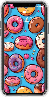 Чехол Bumper чехол Пончики для Apple iPhone XS - 6318pc-1583 изображение 