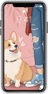 Чехол Bumper чехол Корги 3 для Apple iPhone X - 6707pc-1050 изображение 
