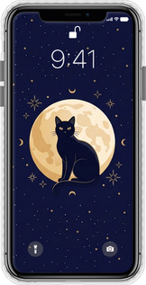 Чохол Bumper чехол Cute Cat Celestial/Witchy для Apple iPhone X - 6787pc-1050 изображение 