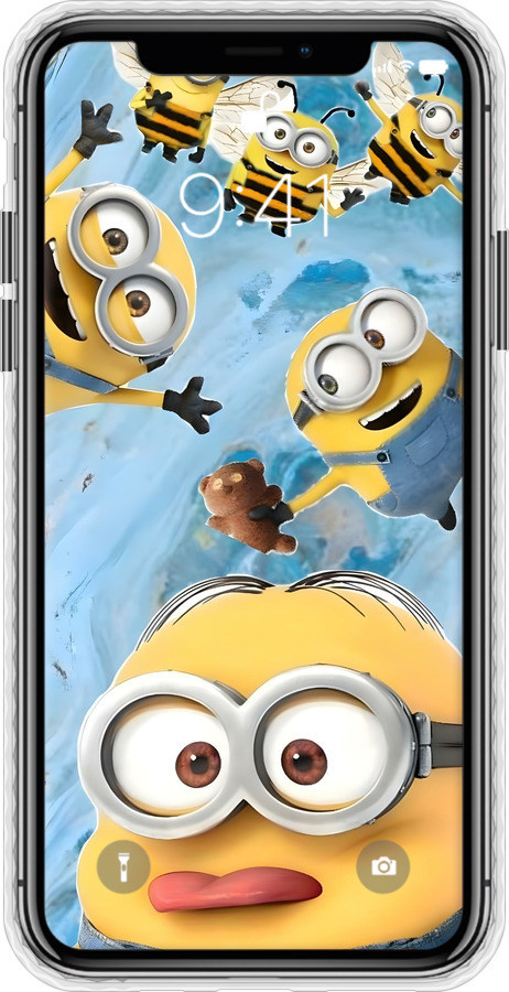 Чехол Bumper чехол Миньоны для Apple iPhone X - 6386pc-1050 изображение 