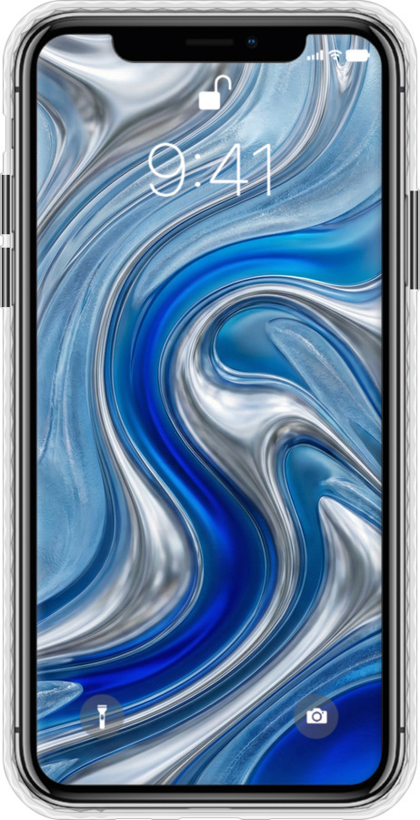 Чохол Bumper чехол Liquid Chrome для Apple iPhone X - 6781pc-1050 изображение 