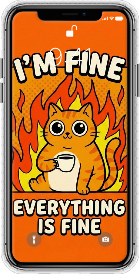 Чохол Bumper чехол Funny Cat для Apple iPhone X - 6786pc-1050 изображение 