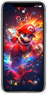 Силіконовий протиударний с посиленими кутами чехол Супер Маріо для Apple iPhone XS - 6342sp-1583 изображение 