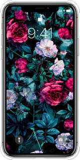Силіконовий протиударний с посиленими кутами чехол Сад та троянди для Apple iPhone X - 6483sp-1050 изображение 