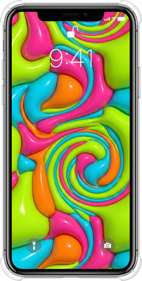 Силикон с усиленными углами чехол Y2K Jelly Dream для Apple iPhone X - 6780sp-1050 изображение 