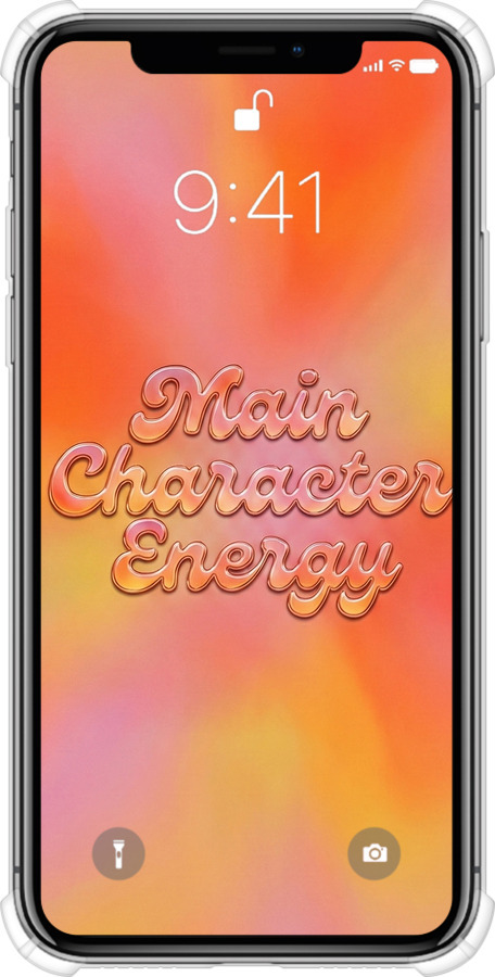 Силикон с усиленными углами чехол Aura Gradient Main Character Energy Aesthetic Y2K для Apple iPhone X - 6783sp-1050 изображение 