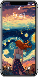 2D пластиковий чехол Дівчина Арт для Apple iPhone X - 6325t-1050 изображение 