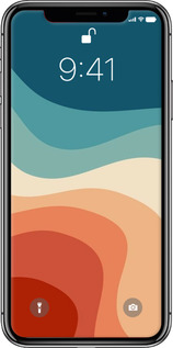 2D пластиковий чехол У стилі ретро з хвилями для Apple iPhone X - 6531t-1050 изображение 