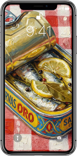 Силиконовый чехол Vintage Sardine Tin Phone для Apple iPhone X - 6772u-1050 изображение 