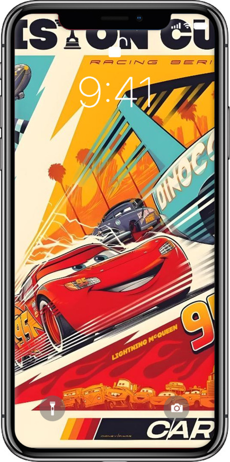 2D пластиковый чехол Тачки для Apple iPhone X - 6288t-1050 изображение 