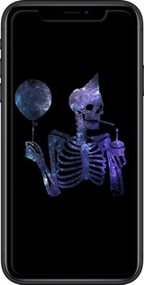 TPU чехол Скелетное искусство для Apple iPhone XR - 6536b-1560 изображение 