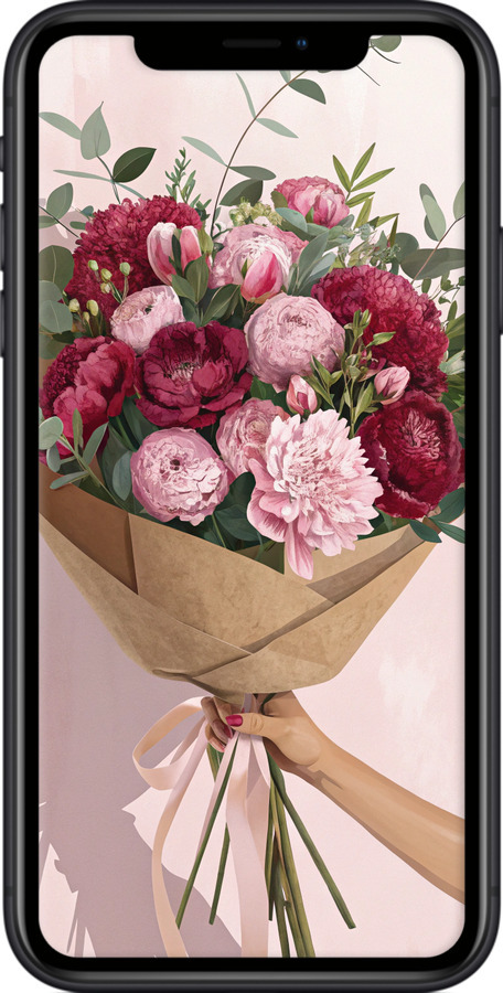 TPU чехол Пионы 1 для Apple iPhone XR - 6705b-1560 изображение 