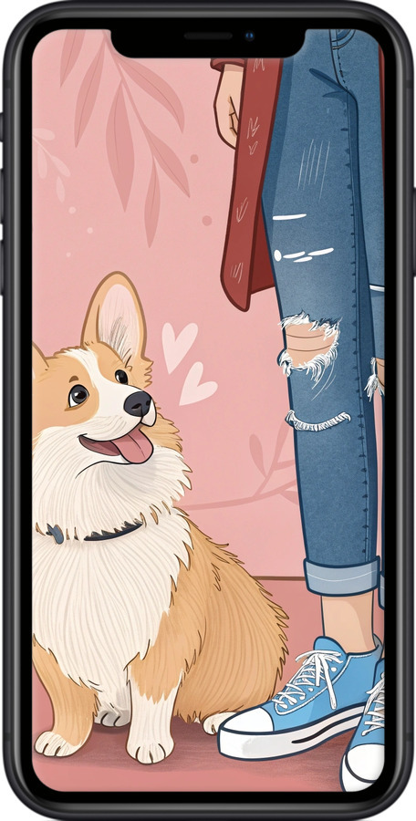 TPU чехол Корги 3 для Apple iPhone XR - 6707b-1560 изображение 