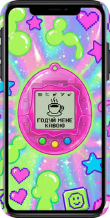 3D пластиковий глянцевий чехол Y2K Aesthetic Retro Pet: Годуй мене кавою для Apple iPhone XR - 6784c-1560 изображение 