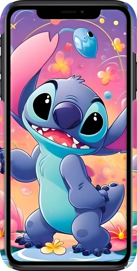 3D пластиковый глянцевый чехол Стич 2 для Apple iPhone XR - 6371c-1560 изображение 