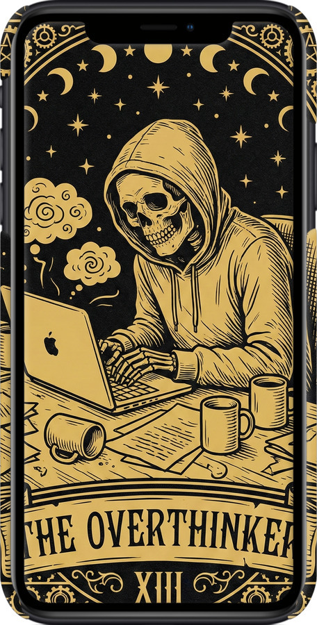 3D пластиковый глянцевый чехол The Overthinker для Apple iPhone XR - 6774c-1560 изображение 