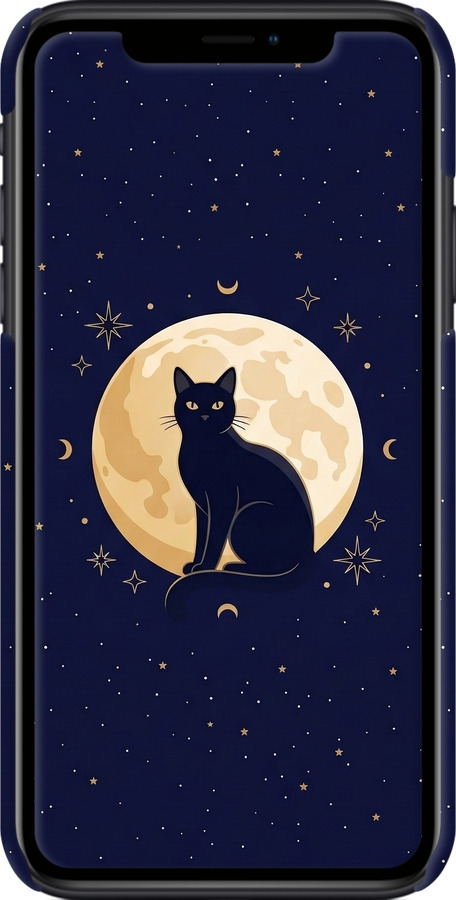 3D пластиковый глянцевый чехол Cute Cat Celestial/Witchy для Apple iPhone XR - 6787c-1560 изображение 