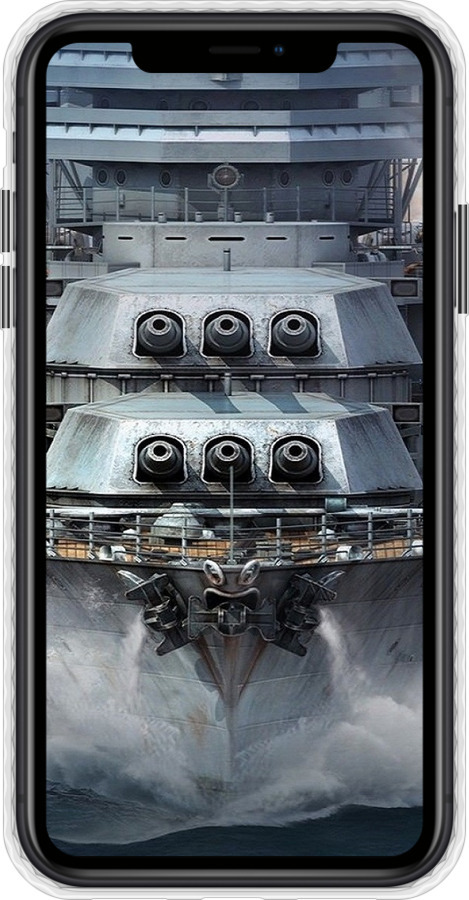 Чохол Bumper чехол Лінкор, world of tanks, wargaming, військовий корабель для Apple iPhone XR - 6453pc-1560 изображение 