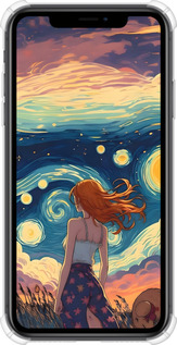 Силикон с усиленными углами чехол Девушка Арт для Apple iPhone XR - 6325sp-1560 изображение 