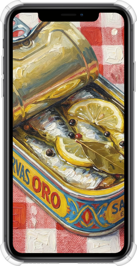 Силикон с усиленными углами чехол Vintage Sardine Tin Phone для Apple iPhone XR - 6772sp-1560 изображение 