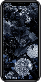 2D пластиковый чехол Абстрактный цветочный рисунок в синих тонах для Apple iPhone XR - 6539t-1560 изображение 