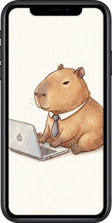 2D пластиковый чехол Funny Capybara CEO Working для Apple iPhone XR - 6777t-1560 изображение 