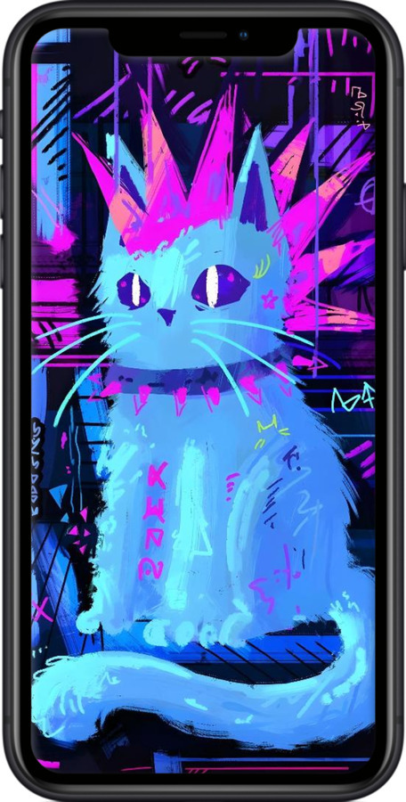 Силиконовый чехол Кот панк для Apple iPhone XR - 6311u-1560 изображение 