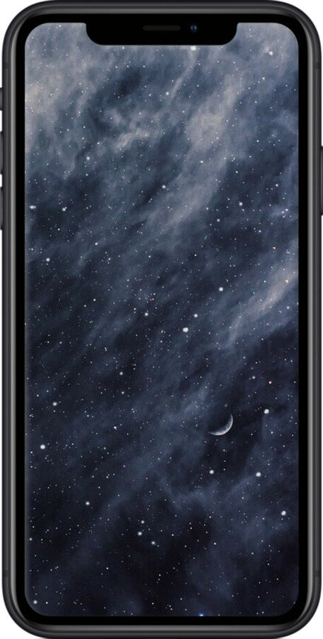 2D пластиковый чехол Голубые облака, Голубая луна для Apple iPhone XR - 6398t-1560 изображение 