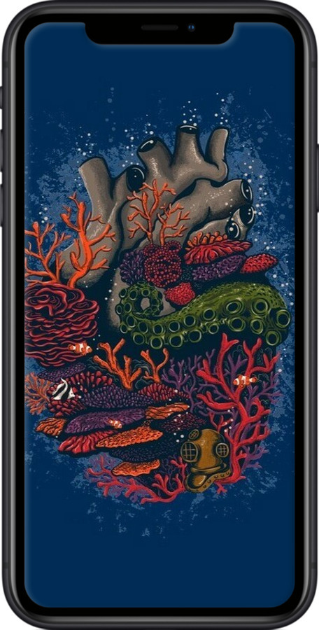 2D пластиковый чехол Сердце моря для Apple iPhone XR - 6506t-1560 изображение 