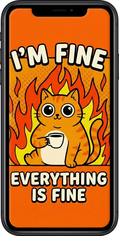 2D пластиковый чехол Funny Cat для Apple iPhone XR - 6786t-1560 изображение 