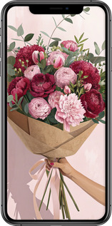 TPU чехол Пионы 1 для Apple iPhone XS Max - 6705b-1557 изображение 
