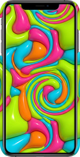 3D пластиковый глянцевый чехол Y2K Jelly Dream для Apple iPhone XS Max - 6780c-1557 изображение 