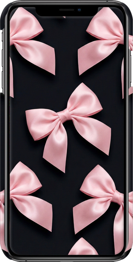 3D пластиковый глянцевый чехол Coquette Ribbons Dark Coquette для Apple iPhone XS Max - 6767c-1557 изображение 