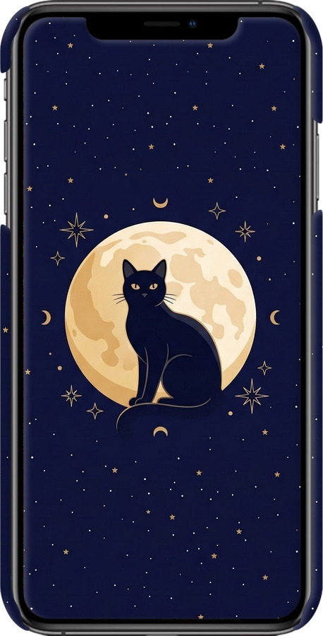 3D пластиковый глянцевый чехол Cute Cat Celestial/Witchy для Apple iPhone XS Max - 6787c-1557 изображение 