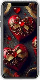 Чохол Bumper чехол Сердечки v4 для Apple iPhone XS Max - 5834pc-1557 изображение 