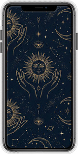 Чохол Bumper чехол Celestial Harmony: Sun & Moon Gold Mystic Pattern для Apple iPhone XS Max - 6778pc-1557 изображение 