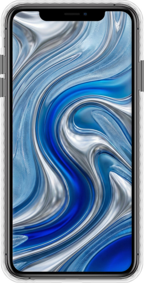 Чехол Bumper чехол Liquid Chrome для Apple iPhone XS Max - 6781pc-1557 изображение 