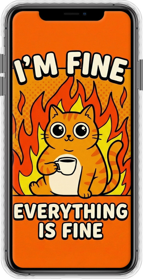 Чехол Bumper чехол Funny Cat для Apple iPhone XS Max - 6786pc-1557 изображение 