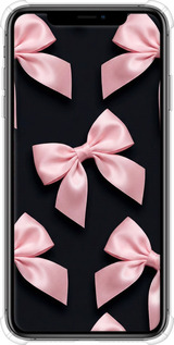 Силіконовий протиударний с посиленими кутами чехол Coquette Ribbons Dark Coquette для Apple iPhone XS Max - 6767sp-1557 изображение 