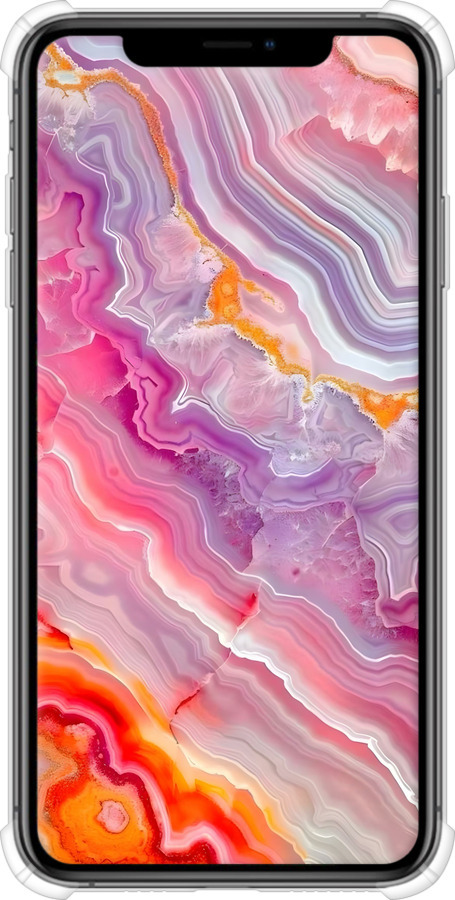 Силіконовий протиударний с посиленими кутами чехол Мрамор 2 для Apple iPhone XS Max - 6307sp-1557 изображение 
