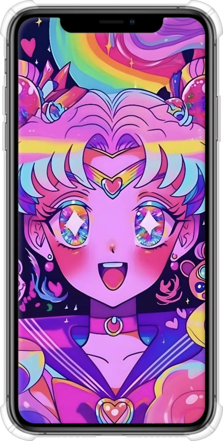 Силіконовий протиударний с посиленими кутами чехол Сейлор Мун 3 для Apple iPhone XS Max - 6352sp-1557 изображение 