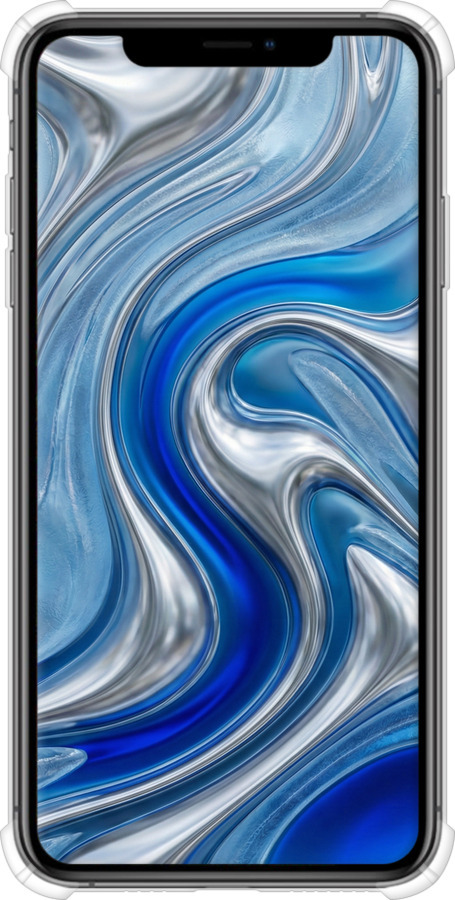 Силіконовий протиударний с посиленими кутами чехол Liquid Chrome для Apple iPhone XS Max - 6781sp-1557 изображение 