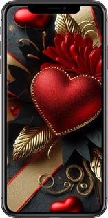 Силіконовий чехол Сердечки v2 для Apple iPhone XS Max - 5832u-1557 изображение 