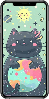 2D пластиковий чехол Милый котик для Apple iPhone XS Max - 6364t-1557 изображение 