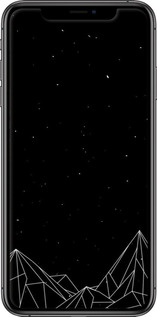2D пластиковый чехол Черно белые абстрактные горы для Apple iPhone XS Max - 6437t-1557 изображение 