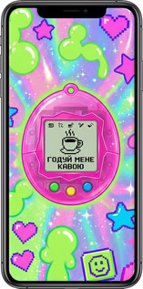 2D пластиковый чехол Y2K Aesthetic Retro Pet: Годуй мене кавою для Apple iPhone XS Max - 6784t-1557 изображение 