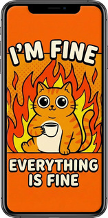 2D пластиковый чехол Funny Cat для Apple iPhone XS Max - 6786t-1557 изображение 