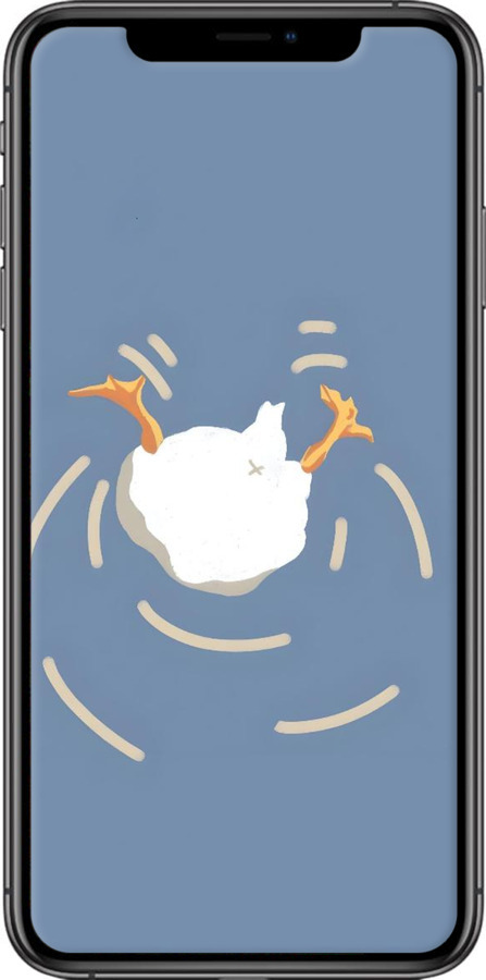2D пластиковий чехол Гусь ныряет для Apple iPhone XS Max - 6275t-1557 изображение 
